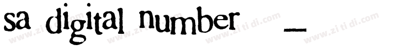 sa digital number字体下字体转换